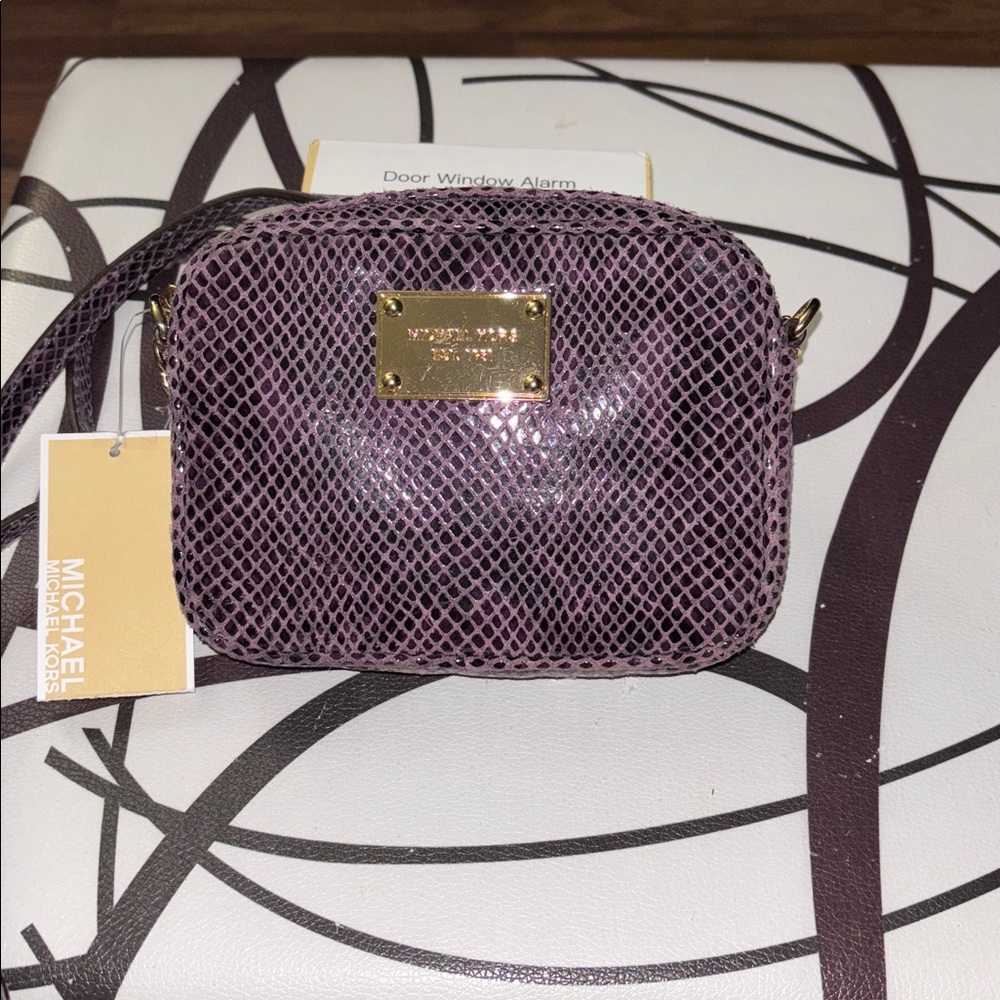 Michael Kors Plum Textured Crossbody